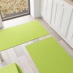 Hellgrüne Küchenteppiche aus Baumwolle 