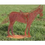 Metall Edelrost Einhorn Pferd Unicorn Rost Gartendeko 450 x 500mm mit Stäbe