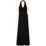 Schwarze Maxi schulterfreiem Ausschnitt Schulterfreie Kleider mit Gürtel aus Jersey für Damen Größe XS 