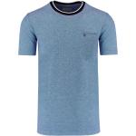 Pierre Cardin Tailored Fit T-Shirt Rundhals blau, Einfarbig