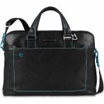 Schwarze Business Piquadro Blue Square Laptoptaschen & Notebooktaschen aus Kalbsleder für Herren 