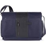 Reduzierte Blaue Business Piquadro Messenger Bags aus Nylon mit Laptopfach für Herren 