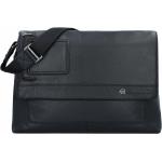 Reduzierte Schwarze Elegante Piquadro Messenger Bags aus Leder mit Laptopfach für Herren 