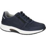 Blaue Gabor Rollingsoft Flache Sneaker Schnürung aus Nubukleder mit herausnehmbarem Fußbett für Herren Größe 44,5 