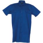 Blaue Langärmelige Planam Arbeitshemden aus Baumwolle 