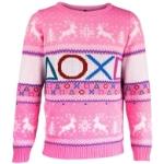 Pinke Weihnachtspullover & Christmas Sweater für Herren Größe XS 