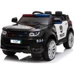 Polizei Kinderwagen Land Rover Stil Schwarz - Leistungsstarke Batterie - Ferngesteuert - Sicher Für Kinder