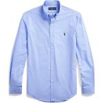 Reduzierte Blaue Klassische Langärmelige Ralph Lauren Polo Ralph Lauren Button Down Hemden aus Elastan für Herren Größe S 