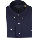 Marineblaue Langärmelige Ralph Lauren Polo Ralph Lauren Button Down Hemden aus Elastan für Herren Größe L 