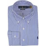 Blaue Langärmelige Ralph Lauren Polo Ralph Lauren Button Down Hemden aus Elastan für Herren Größe L 