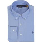 Blaue Langärmelige Ralph Lauren Polo Ralph Lauren Button Down Hemden aus Elastan für Herren Größe S 