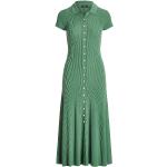 Reduzierte Grüne Kurzärmelige Ralph Lauren Polo Ralph Lauren Maxi Winterkleider aus Wolle für Damen Größe L 
