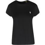 Schwarze Kurzärmelige Ralph Lauren Polo Ralph Lauren T-Shirts aus Baumwolle für Damen Größe L 