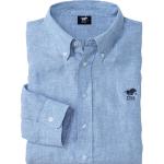 Hellblaue Elegante Kurzärmelige Polo Sylt Sommerhemden aus Leinen schmutzabweisend für Herren Größe XL 
