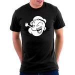 Popeye T-shirt, Größe XXL, Schwarz