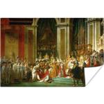 MuchoWow® Poster Die Krönung von Napoleon - Gemälde von Jacques-Louis David 180x120 cm - Fotoplakat