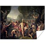 MuchoWow® Poster Leonidas bei den Thermopylen - Gemälde von Jacques-Louis David 120x90 cm - Wandbild