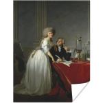MuchoWow® Poster Porträt von Herrn Lavoisier und seiner Frau - Gemälde von Jacques-Louis David 120x160 cm - Wandbilder