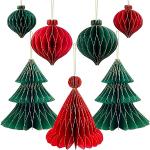 Reduzierte Rote Vintage Weihnachtskugeln & Christbaumkugeln aus Papier 