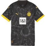 Gelbe Print Kurzärmelige Puma Yellow Borussia Dortmund | BVB Fußballtrikots aus Polyester für Damen Größe L 