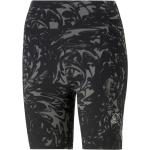 Schwarze Puma Nachhaltige High Waist Shorts aus Elastan für Damen Größe L 