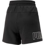 Schwarze Color Blocking Puma High Waist Shorts Katzen aus Baumwolle für Damen Größe M 
