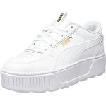 Weiße Klassische Puma Plateau Sneaker aus Gummi für Damen Größe 40,5 