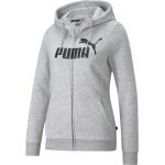 Hellgraue Puma Damensweatjacken aus Jersey Größe L 