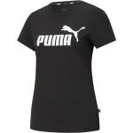 Schwarze Klassische Puma Nachhaltige T-Shirts aus Baumwolle für Damen Größe L 