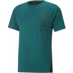 Reduzierte Grüne Kurzärmelige Puma Fit T-Shirts für Herren Größe S 
