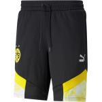 Schwarze Puma Yellow Borussia Dortmund | BVB Herrensporthosen & Herrentrainingshosen aus Polyester Größe S 