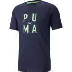 Blaue Kurzärmelige Puma T-Shirts Eisenbahn aus Polyester für Herren Größe S 
