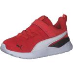 Rote Klassische Puma Lite Flache Sneaker aus Gummi atmungsaktiv für Kinder Größe 21 