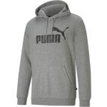 Reduzierte Graue Streetwear Puma Kapuzenpullover aus Jersey für Herren Größe L 