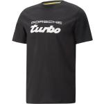 Puma PORSCHE TURBO Legacy Logo Tee - Herren T-Shirt Baumwolle Schwarz 538236-01 , Größe: S