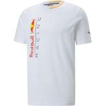 Weiße Puma Formel 1 Red Bull Racing Nachhaltige T-Shirts aus Baumwolle für Herren Größe XXL 