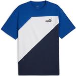 Blaue Color Blocking Puma T-Shirts für Herren Größe S 