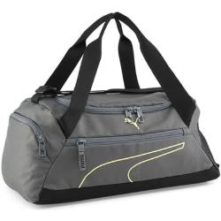 PUMA Unisex-Erwachsene Fundamentals Sports Bag XS Sporttasche, Mineral Gray-Lime Sheen, OSFA