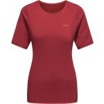 PYUA Mellow T-Shirt elastisches Damen Freizeit-Shirt mit Raglanärmeln Weinrot , Größe:L