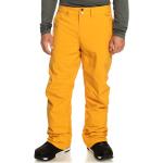 Gelbe Wasserdichte Quiksilver Snowboardhosen für Herren Größe XL 