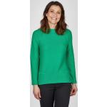 Grüne Klassische Rabe Rundhals-Auschnitt Rundhals-Pullover aus Baumwollmischung für Damen Größe M 