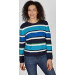 Reduzierte Blaue Rabe Rundhals-Auschnitt Rundhals-Pullover aus Baumwollmischung für Damen Größe L 