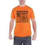 Radiohead T Shirt Gawps Band Logo Nue offiziell Herren Orange XL