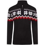 Schwarze Langärmelige Rundhals-Auschnitt Weihnachtspullover & Christmas Sweater Handwäsche für Herren Größe 5 XL Große Größen 