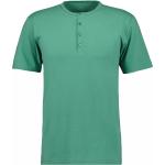 Grüne Klassische Kurzärmelige RAGMAN Henley Shirts aus Baumwolle für Herren Größe M 1 Teil 