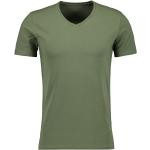 Grüne Kurzärmelige RAGMAN V-Ausschnitt V-Shirts aus Elastan für Herren Größe S 