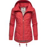 Rote Streetwear Wasserdichte Winddichte RAGWEAR Allwetterjacken für Damen Größe XL 