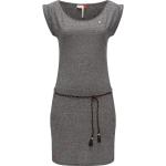 Graue Melierte Kurzärmelige RAGWEAR Mini Strandkleider aus Jersey für Damen Größe M 