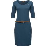 Blaue RAGWEAR Wadenlange | Midi Frühlingskleider aus Jersey für Damen Größe 3 XL 