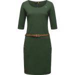 Grüne RAGWEAR Wadenlange | Midi Frühlingskleider aus Jersey für Damen Größe M 